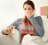 influenzás nő, influenzajárvány, influenza, vírus